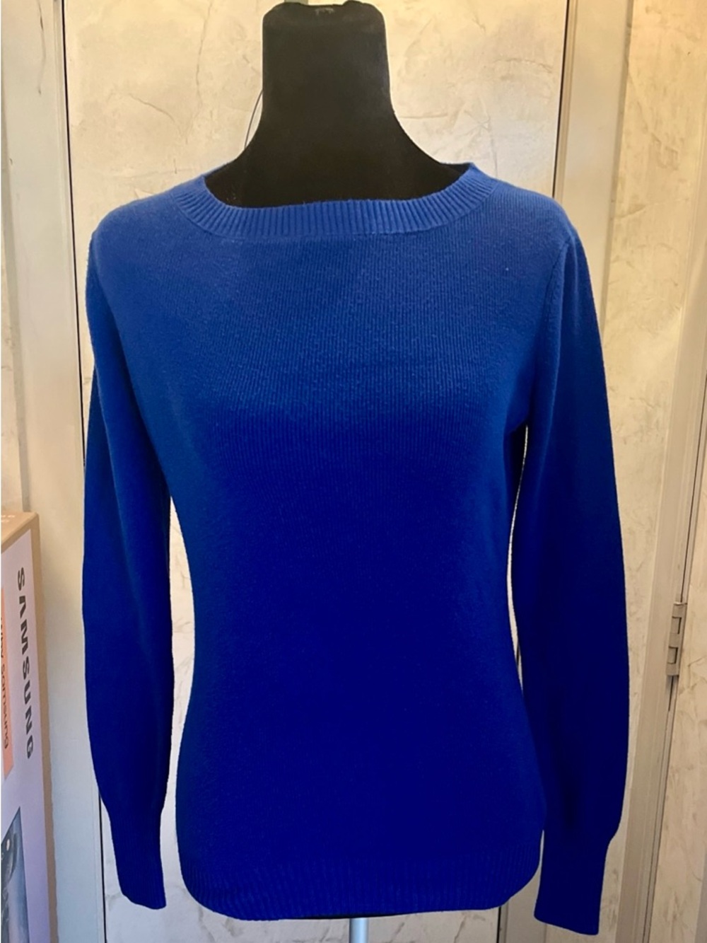 Express Classic Blue Women's Crewneck Sweater